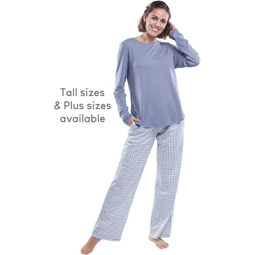 jijamas Incredibly Soft Pima Cotton Womens Pajamas Set - The Restful Night
